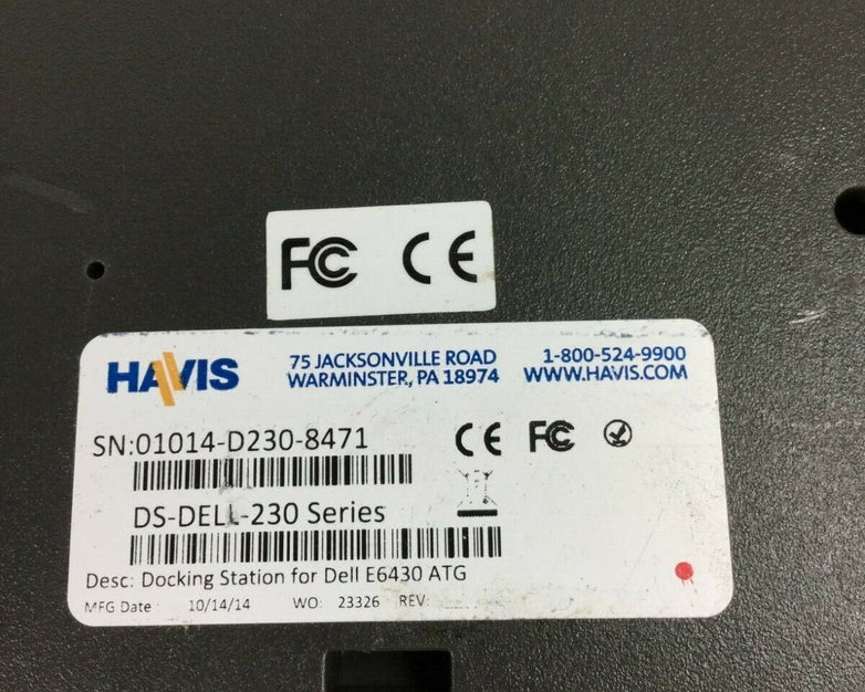 Havis Docking Station DS-Dell-230 Dell Latitude E6430 ATG without key