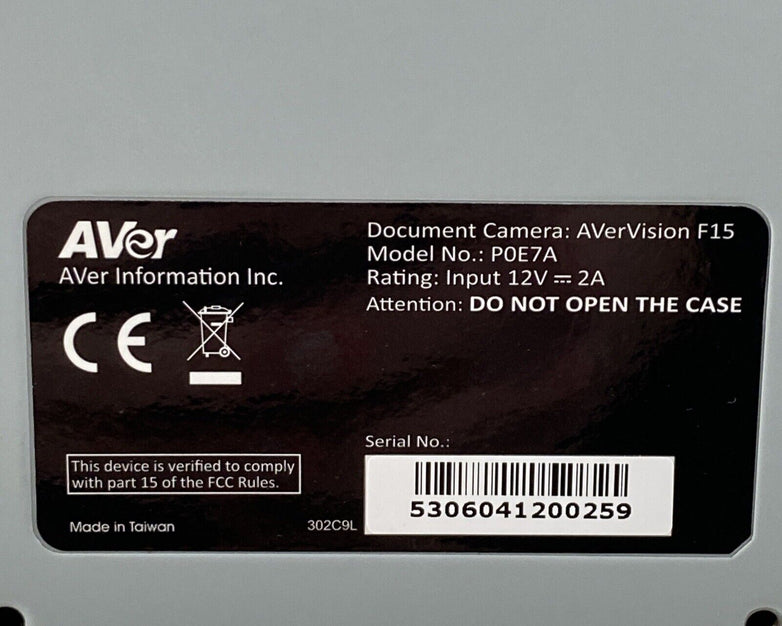 AVerVision F15 POE7A Flexible Arm Document Camera