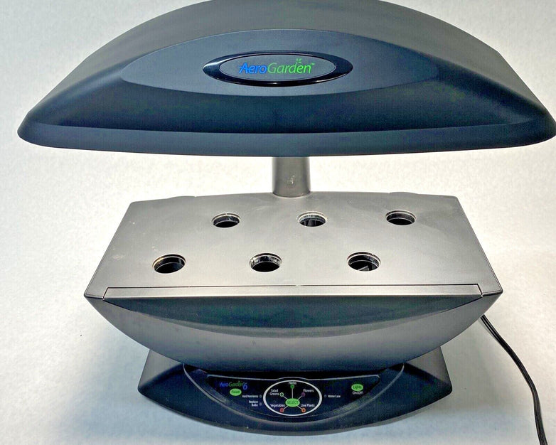 AeroGarden 6 100610-BLK Hydroponic Grow Light Lamp 1 Amp 2 Bulb 6 Pod