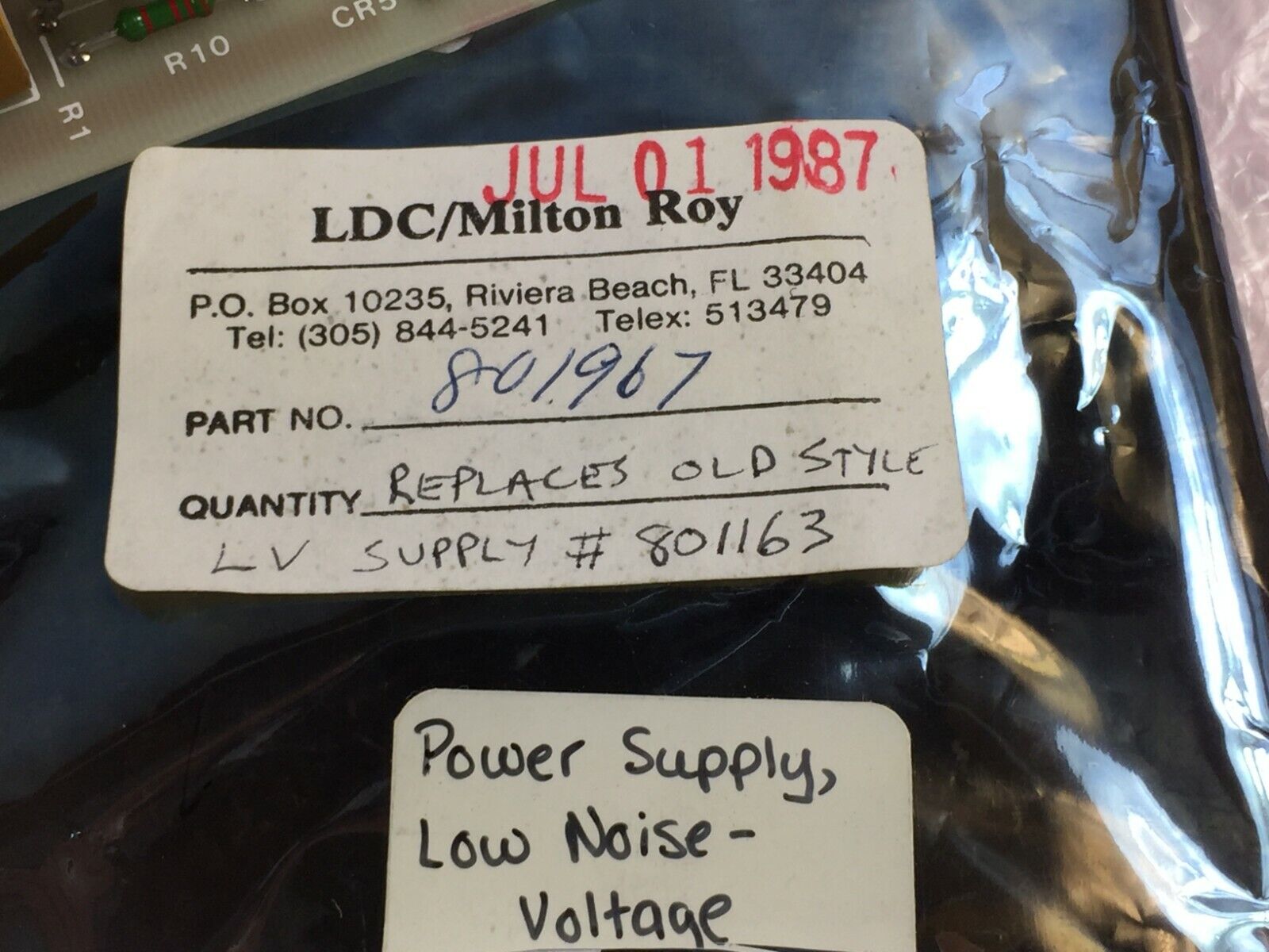 LDC / Milton Roy Part# 801967 Power Supply Low Noise Voltage
