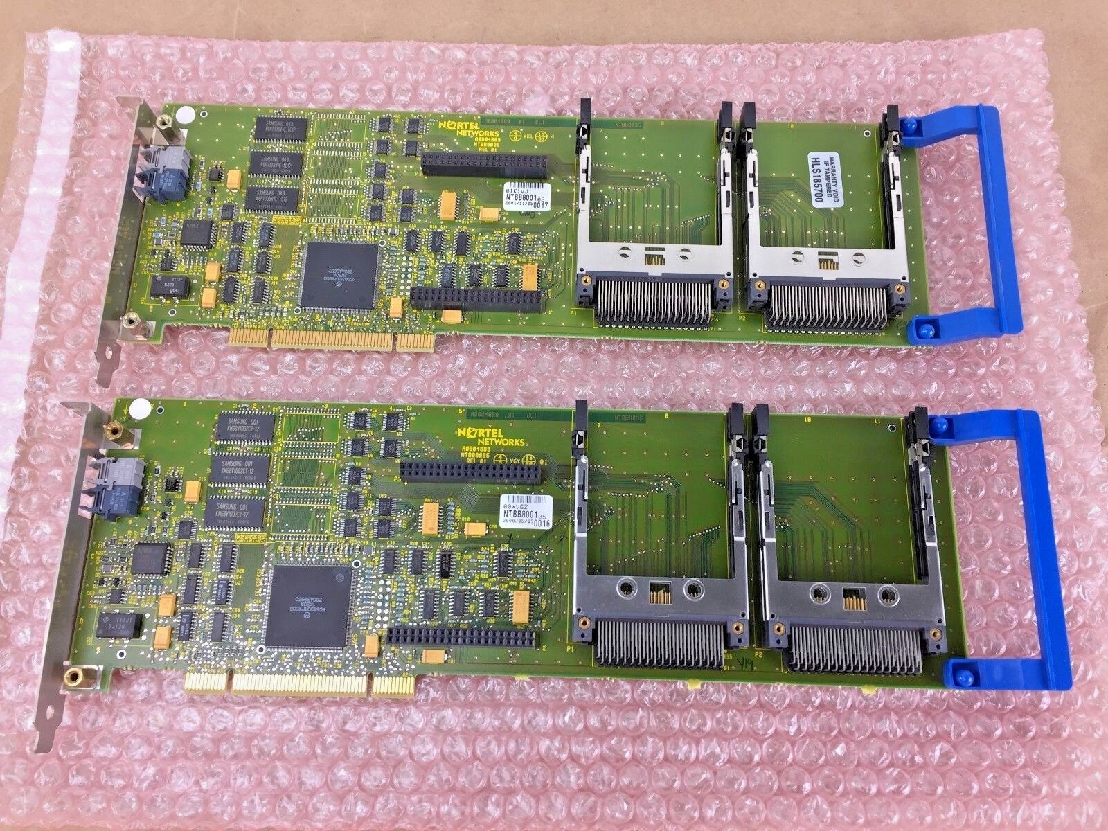 Nortel Networks NTBB80XX NTBB8001 05 Media Services Base Interface Card Lot of 2