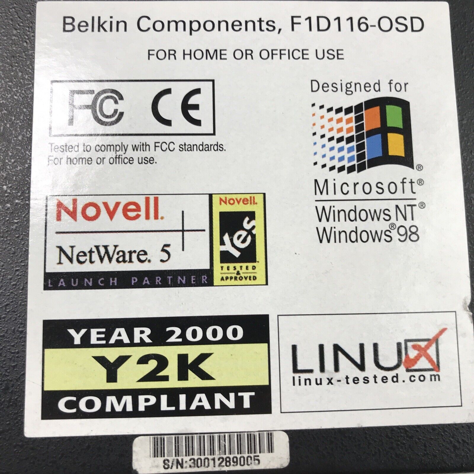Belkin F1D116-OSD Omni View Pro 16-Port KVM Switch Box