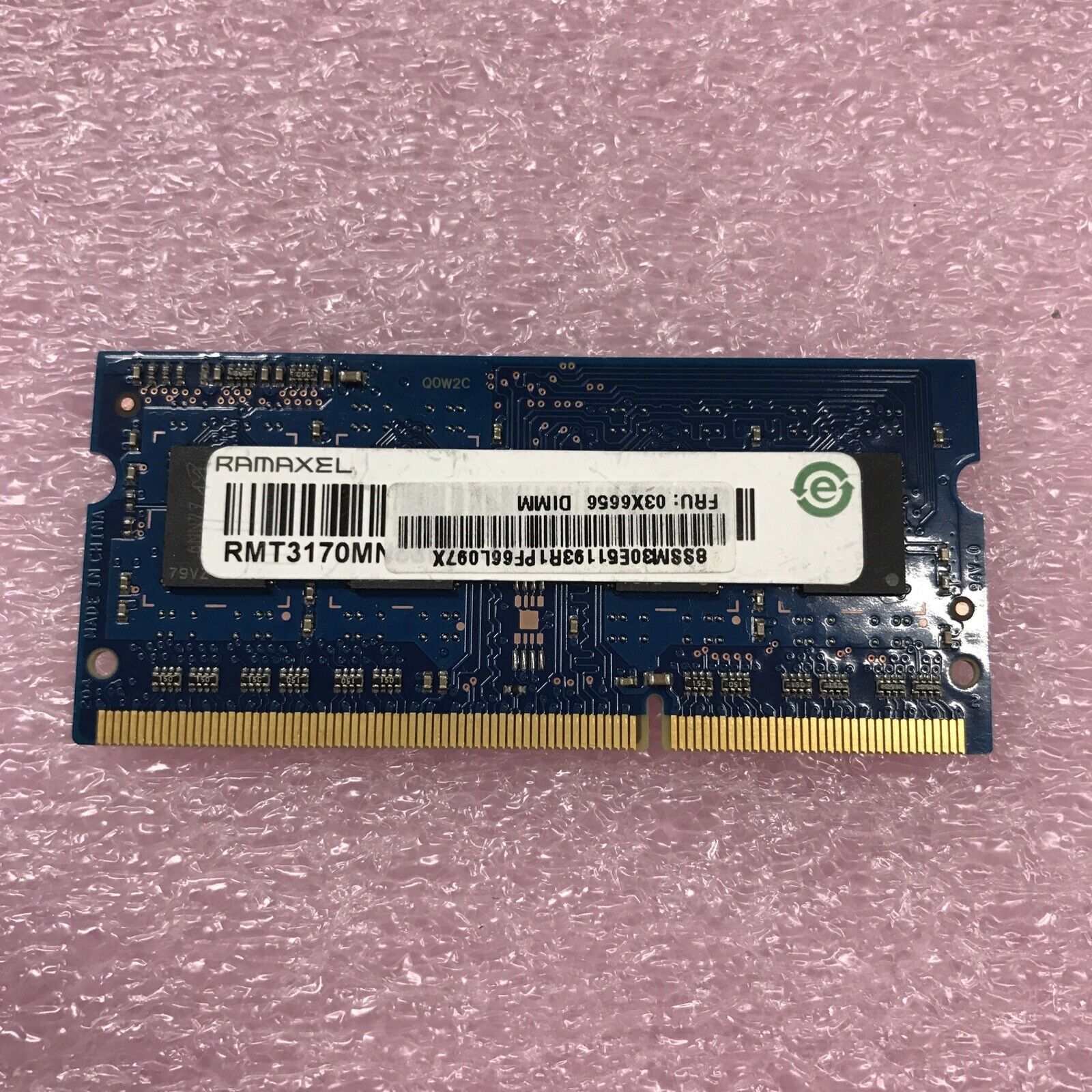 Ramaxel 4GB 1Rx8 PC3L-12800S-11-13-B4 Laptop Memory NB0D16072160013915