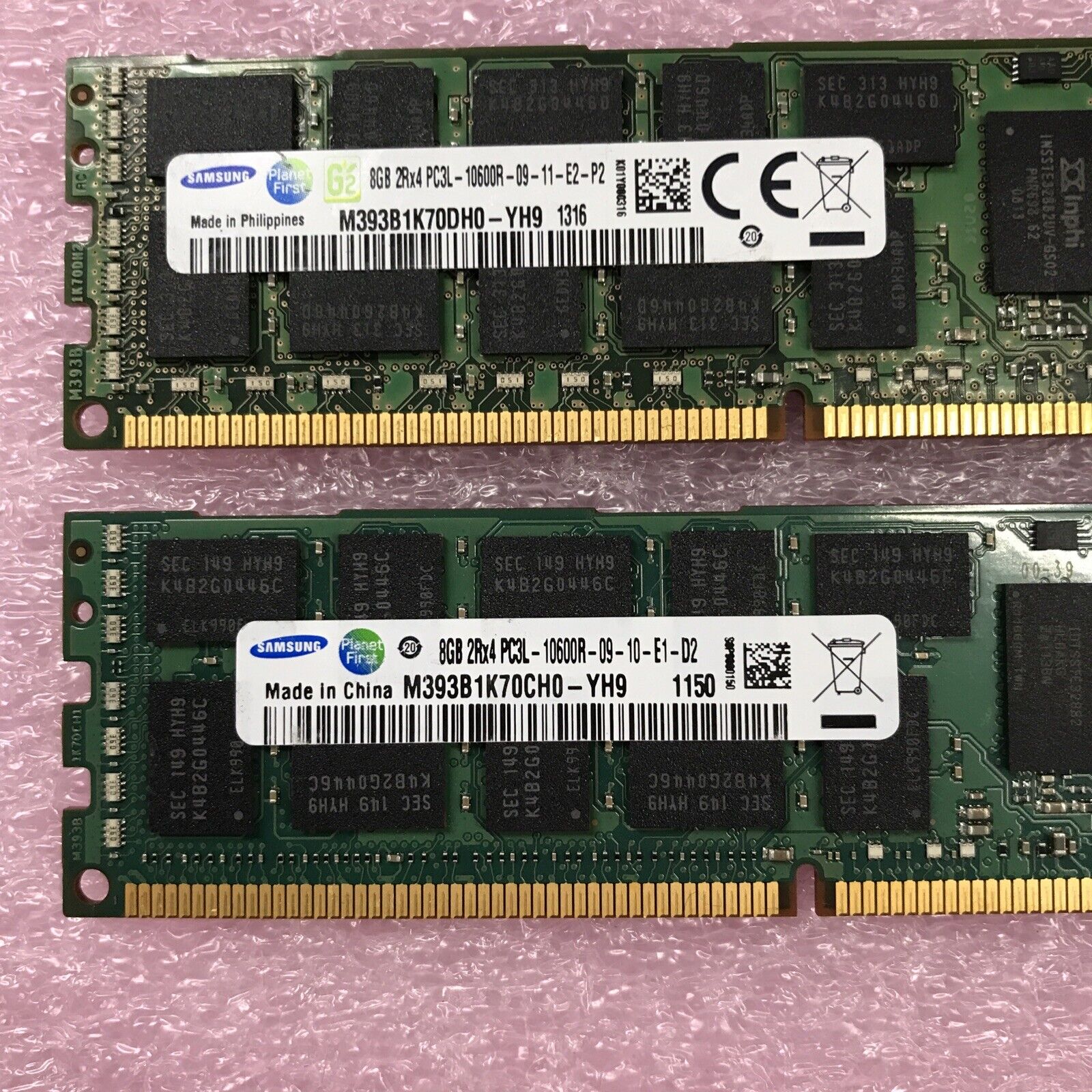 Samsung 16GB Kit 2x8GB 2Rx4 PC3L-1600R Desktop Ram M393B1K70DH0