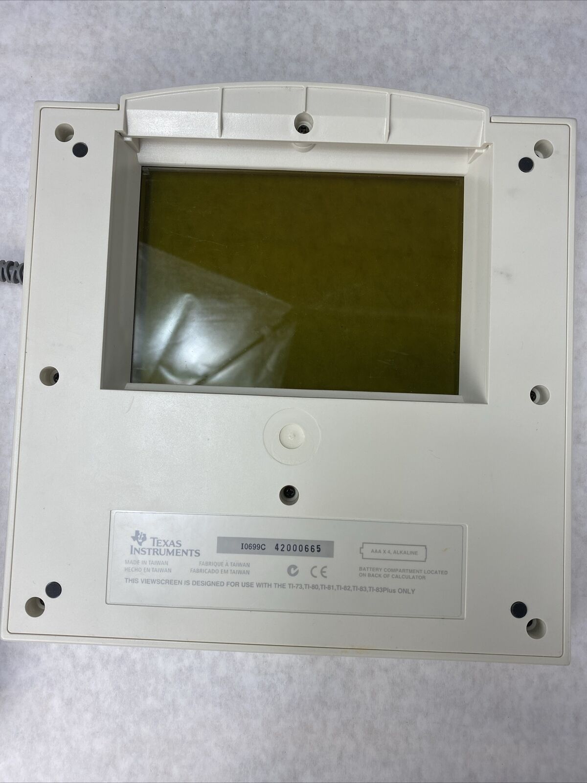 Texas Instruments I0699C ViewScreen Projector for TI 73 80 81 82 83Plus