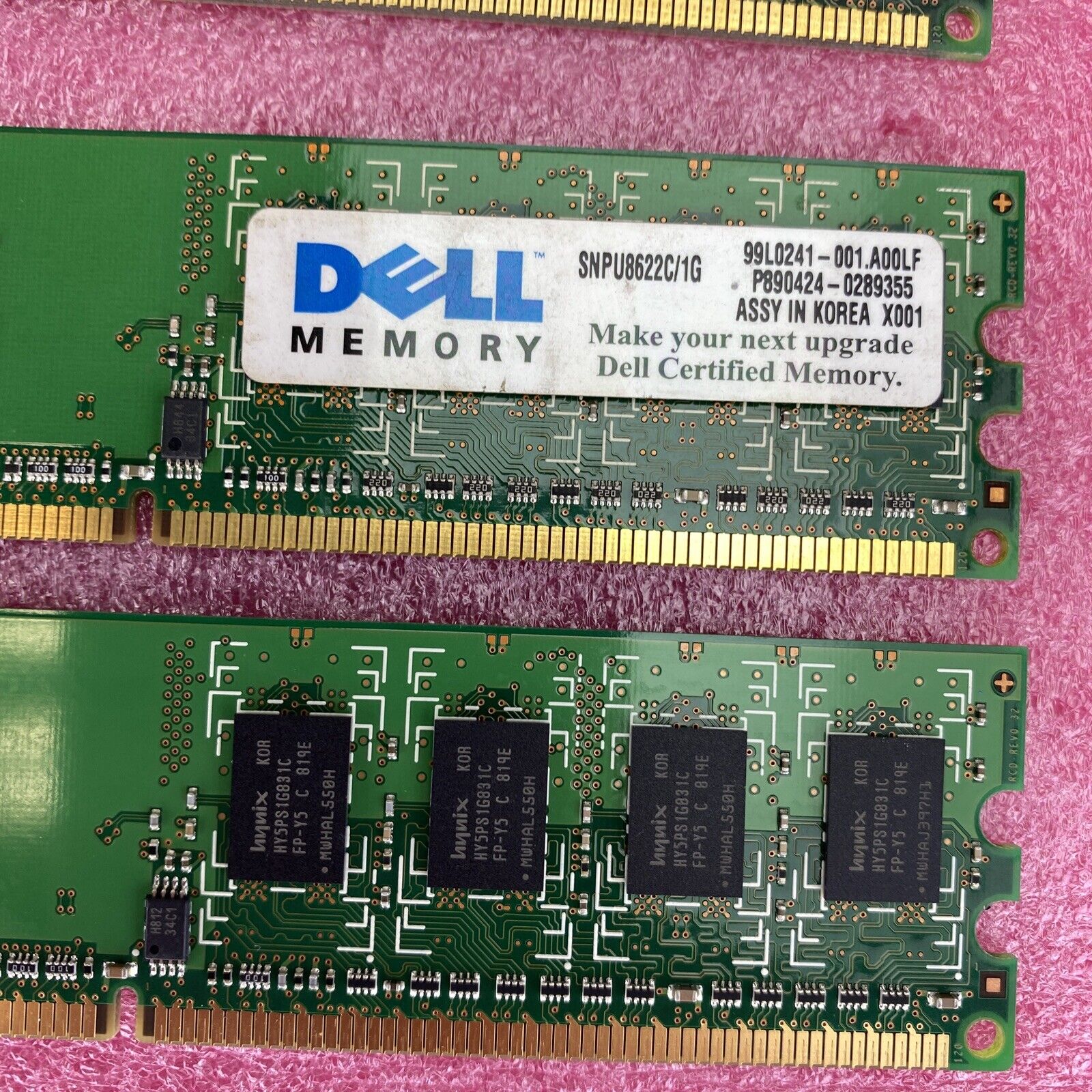 4x 1GB Hynix HYMP112U64CP8-S6 DDR2 DIMM 1Rx8 PC2-6400U-66-12 memory RAM