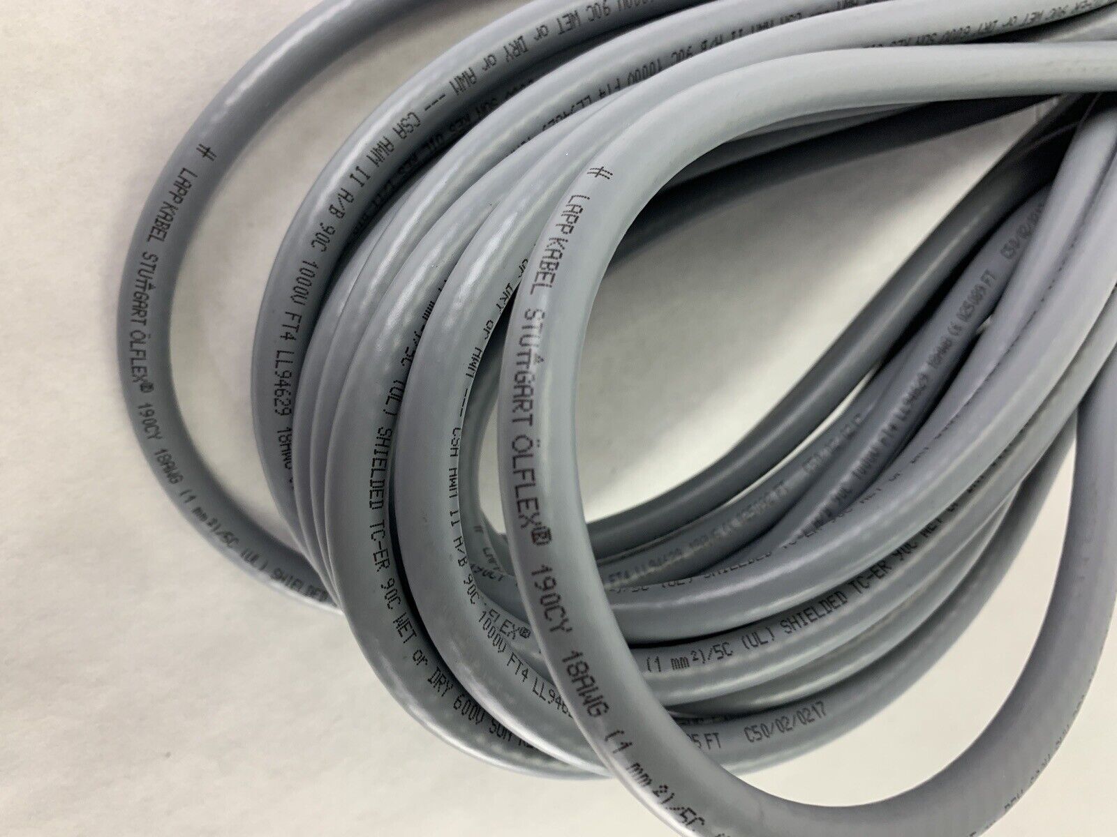 45" Lapp Kabel OLFLEX 190 CY 25G1 Control Cable 18 AWG 25 Conductors