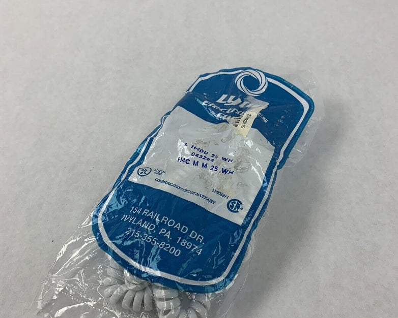 Lynn Bright White Handset Phone Cord Receiver Curly Coil L H4DU 25 WH