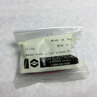MCM Electronics  27-1345 Battery Holder 4 AA with Lead Wire