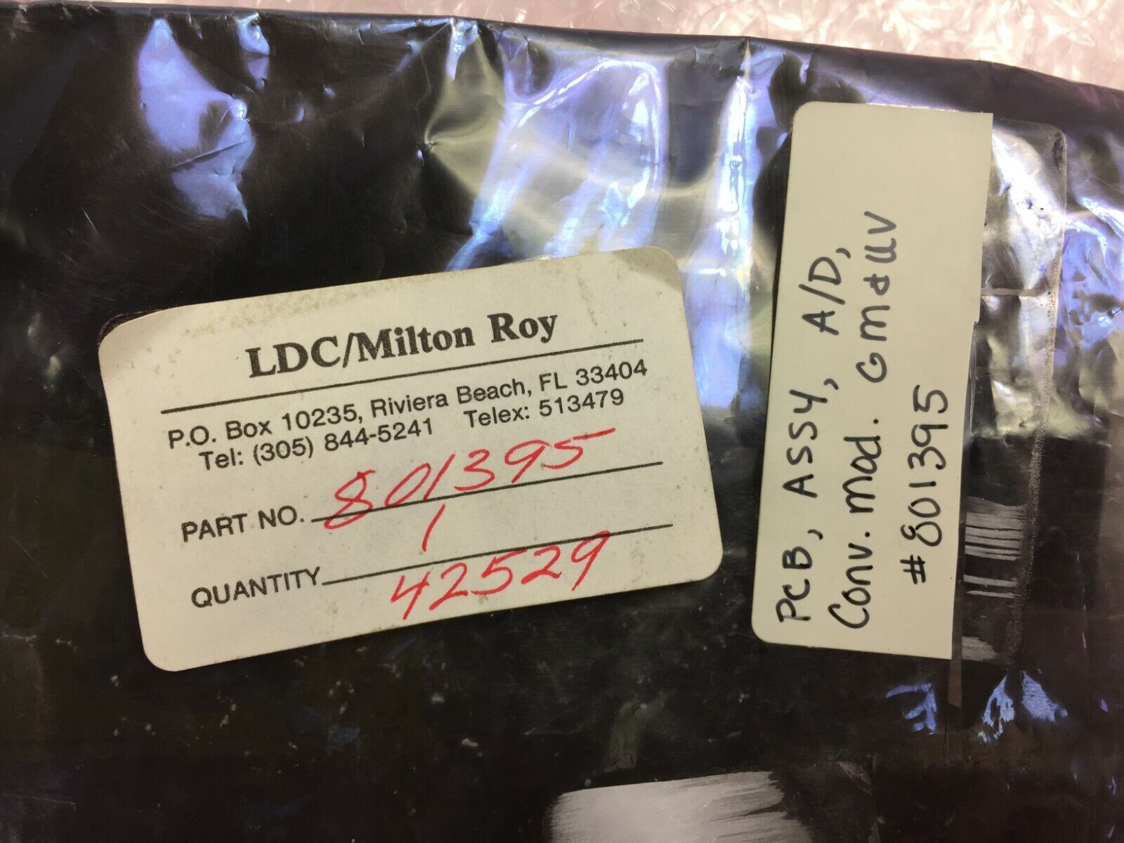 LDC / Milton Roy Part# 801395  PCB Assy, A/D Conv Mod  GM & UV