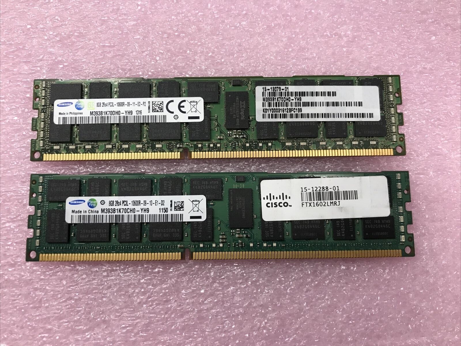 Samsung 16GB Kit 2x8GB 2Rx4 PC3L-1600R Desktop Ram M393B1K70DH0