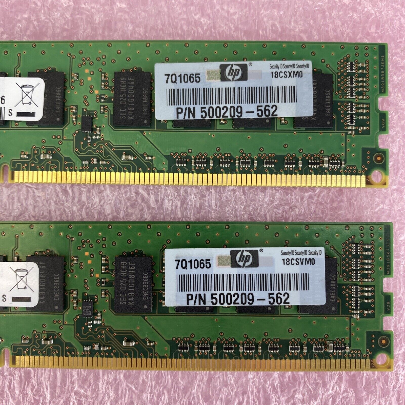 2x 2GB Samsung M391B5673FH0-CH9 PC3-10600E 2Rx8 CL9 DDR3 RAM memory module