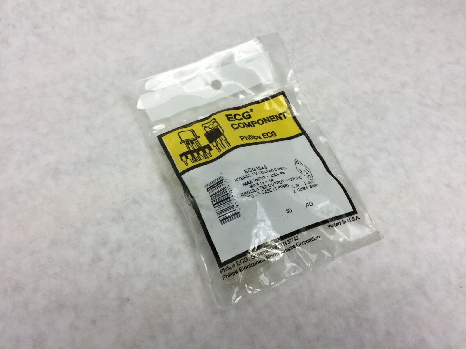 ECG Component ECG1548 Hybrid TV Voltage Reg  TO-3 Case  3 Pin