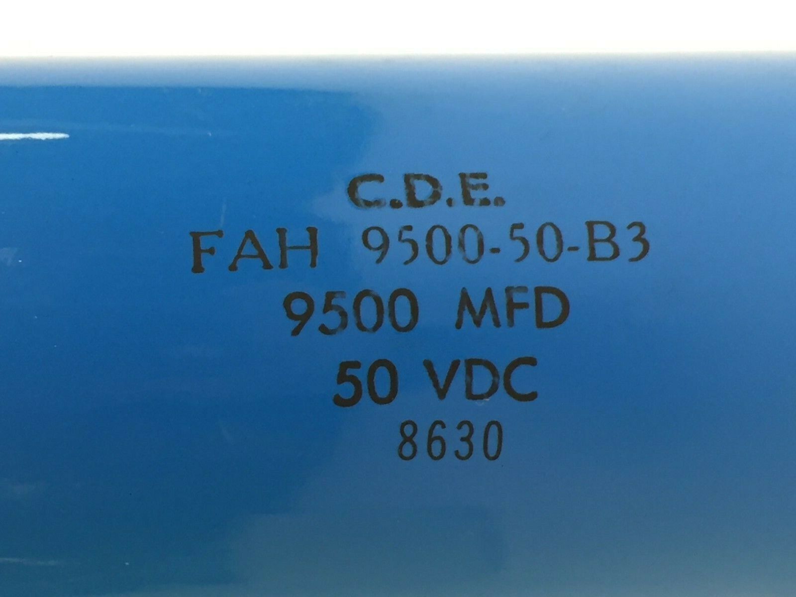 CDE 9500 MFD 50V Capacitor FAH 9500-50-B3  NOS