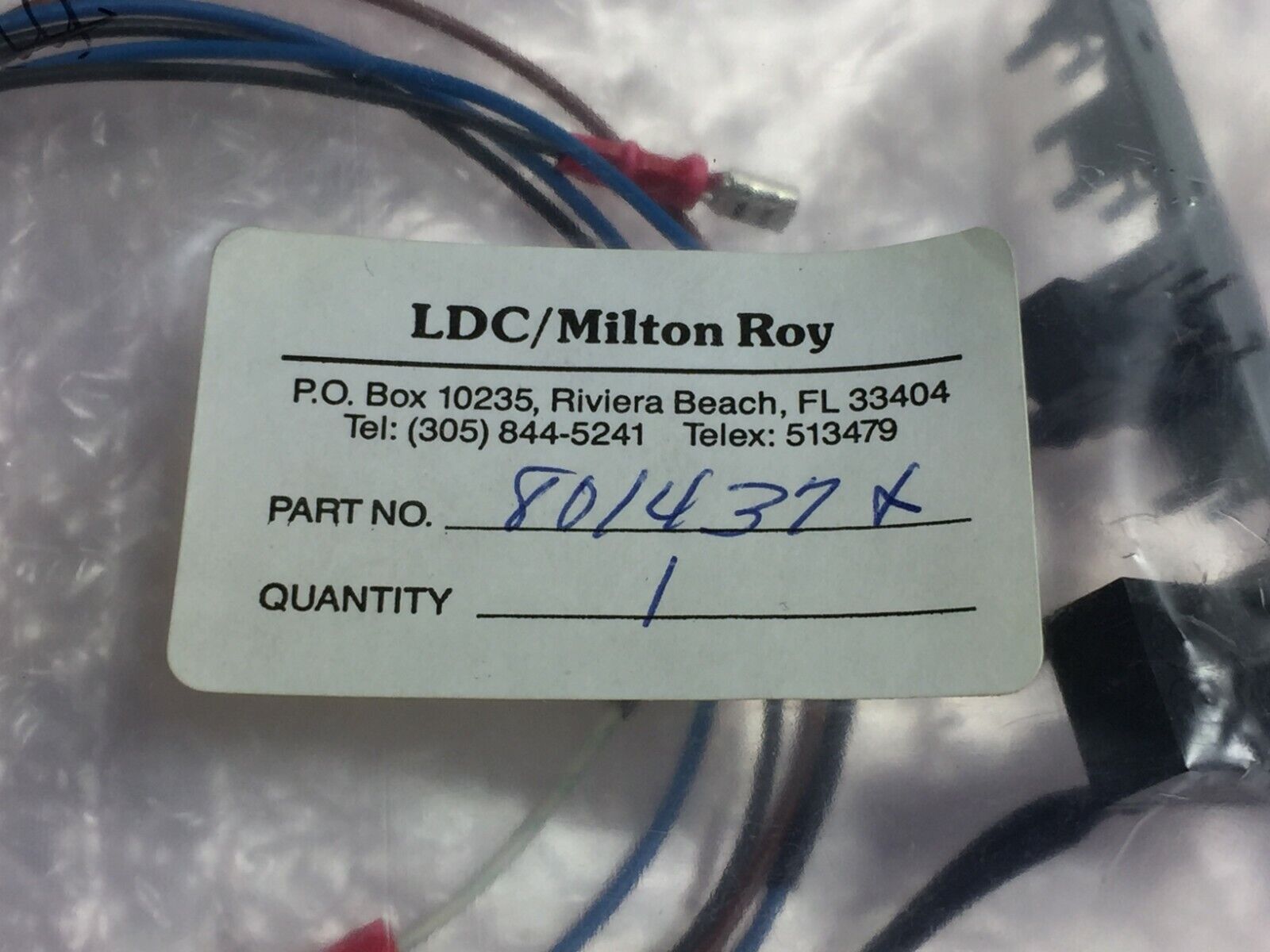 LDC / Milton Roy Part# 801437x Switch Assy for Const III