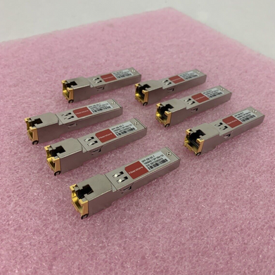 Lot of 8 Fiberstore SFP-GB-GE-T 1000BASE-T 1GT SFP Transceiver 100m
