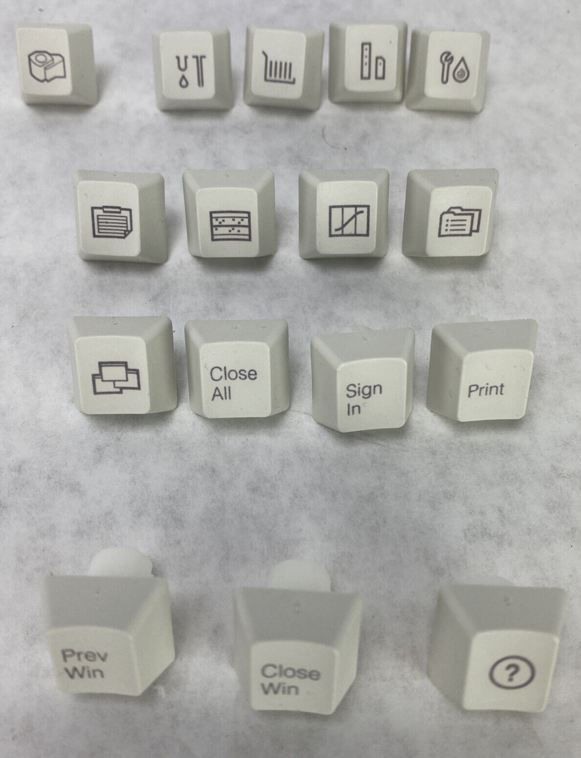 Set( 16 ) EKT-101 Keyboard SPECIALTY Function Top Row Clacky KEYS Vintage