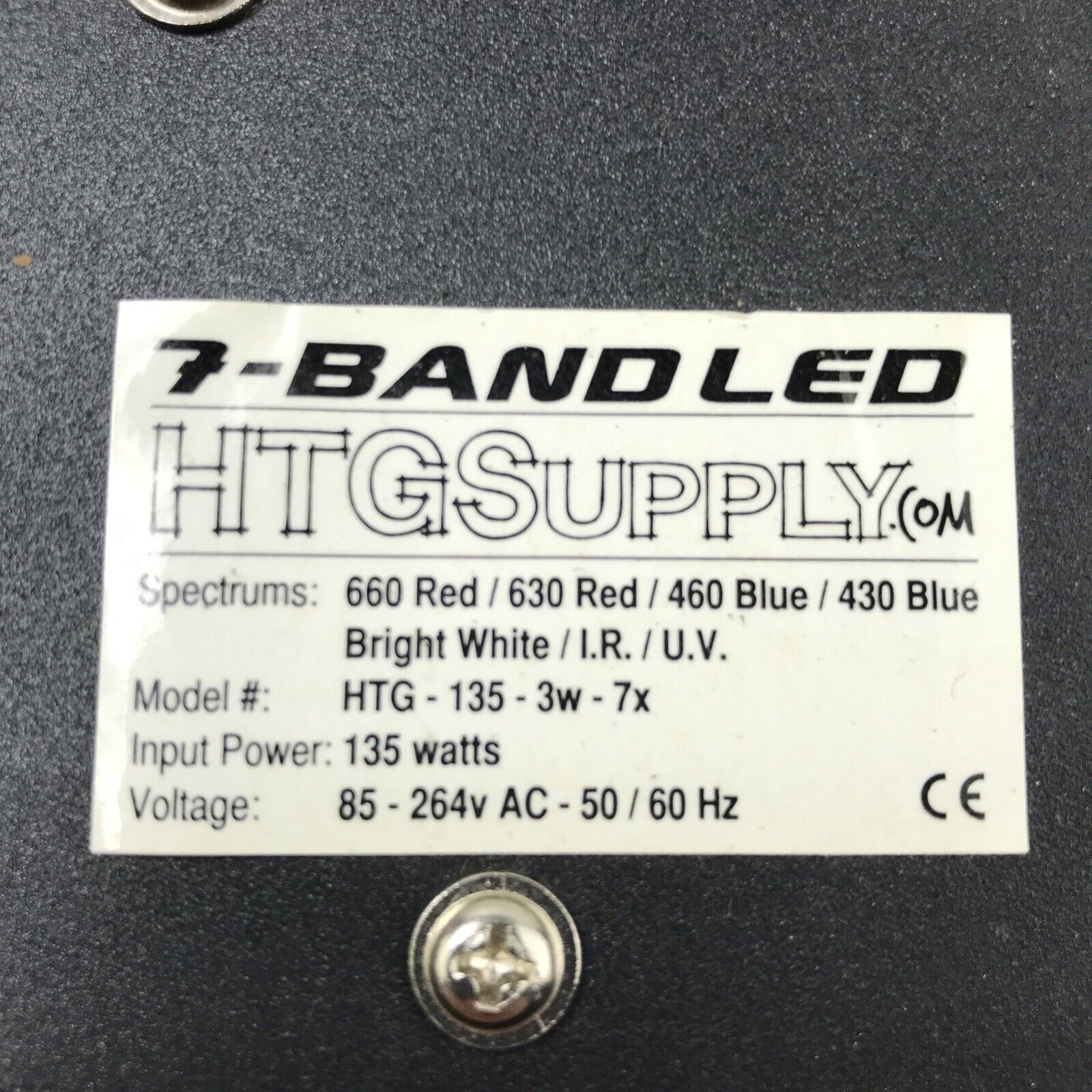 HTG Supply 7-band led htg-135-3w-7x 660/630 Red 460/430 Blue I.R. U.V Grow Light