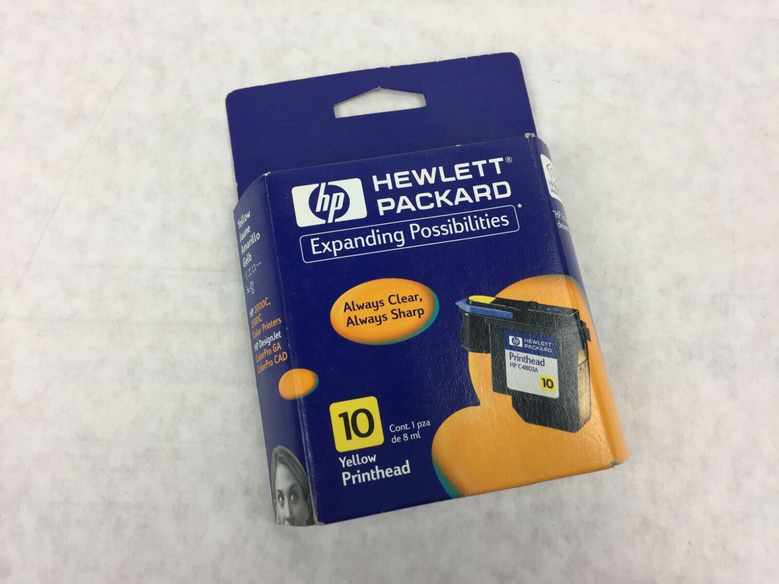 Genuine HP 10 Printhead Yellow C4803A  Warranty End Date May 2002 Factory Sealed