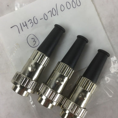 PREH 71430-070-0000, DIN MALE LOCKING COR, Lot of 3