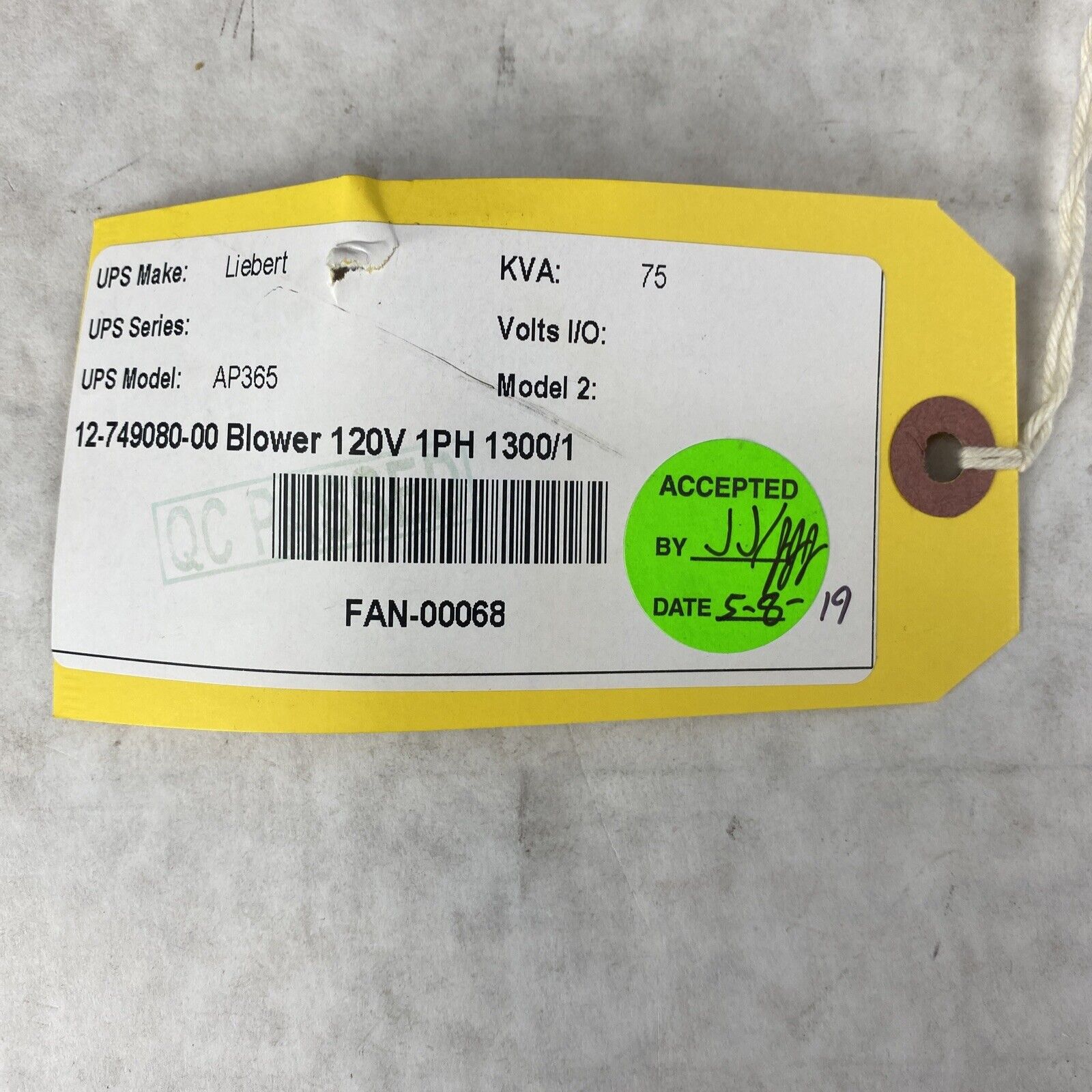 dc group FAN-00068 12-749080-00 Centrifugal Blower for Liebert AP365 KVA75