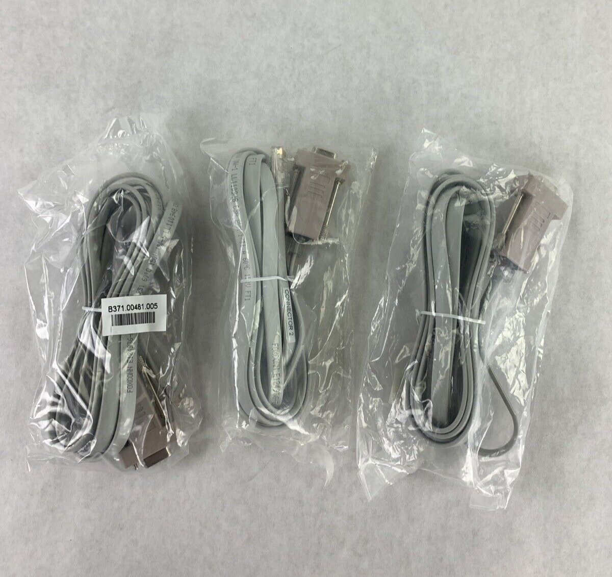 New Lot of 3 Foxconn Console Cable RJ45 to DB9 Female Adapter E124936-D