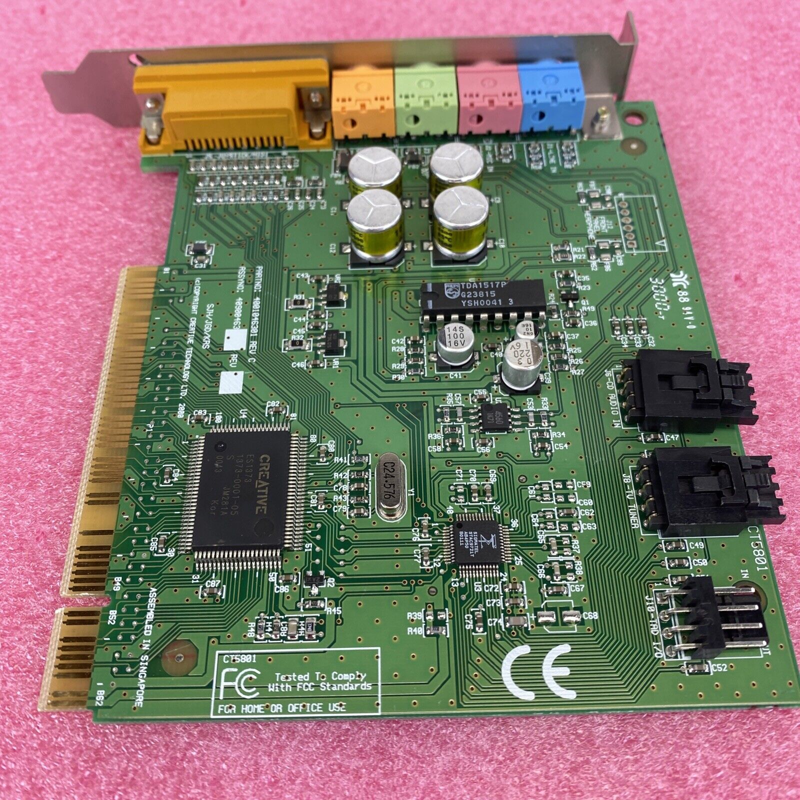 Creative Labs CT5801 RevA1 3.5mm audio MIDI I/O PCI game sound card