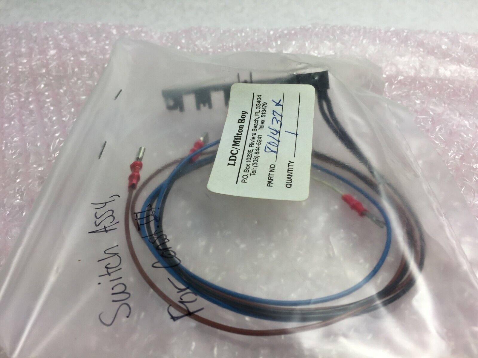 LDC / Milton Roy Part# 801437x Switch Assy for Const III