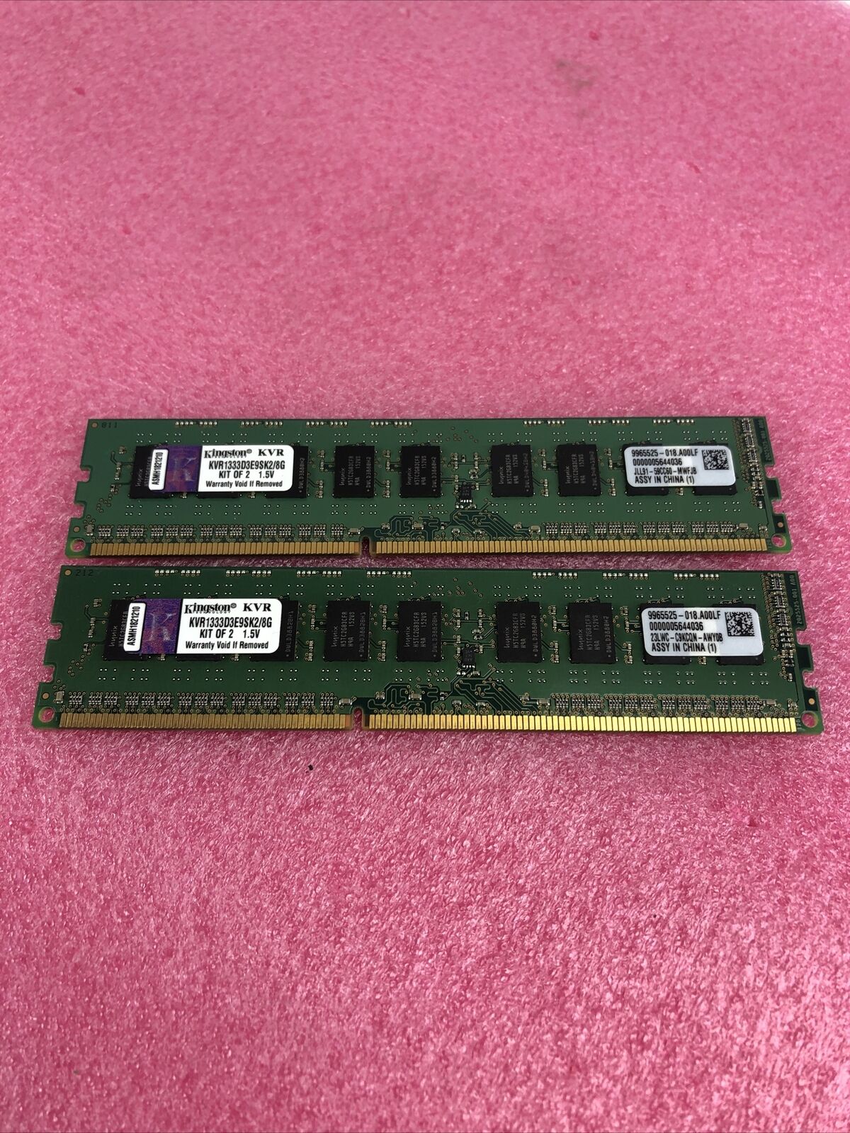 Kingston 8GB DDR3 1333MHz PC3-10600 240-Pin DIMM non-ECC kit of 2