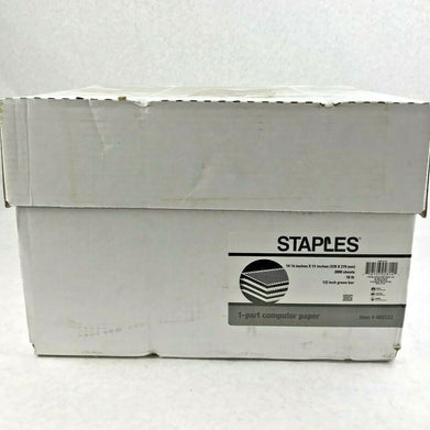 Staples 14 7/8 x11 Inches 2800 Sheets 1/2 Inch Green Bar