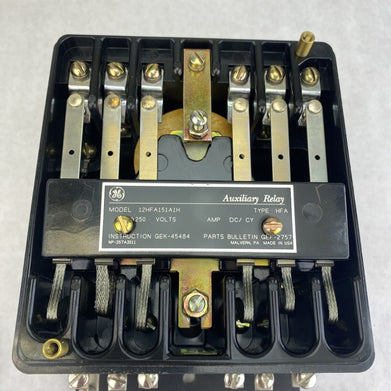 GE 12HFA151A1H Type HFA 5.5x6" 250V DC/CY Wall Mount Auxiliary Relay