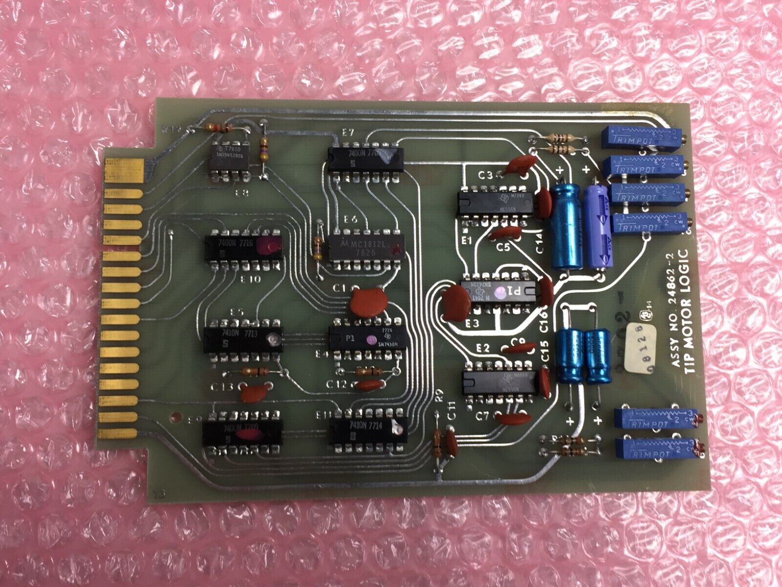 MSI Tip Motor Logic 08128  Assy No 24862-2  Micromedic Card