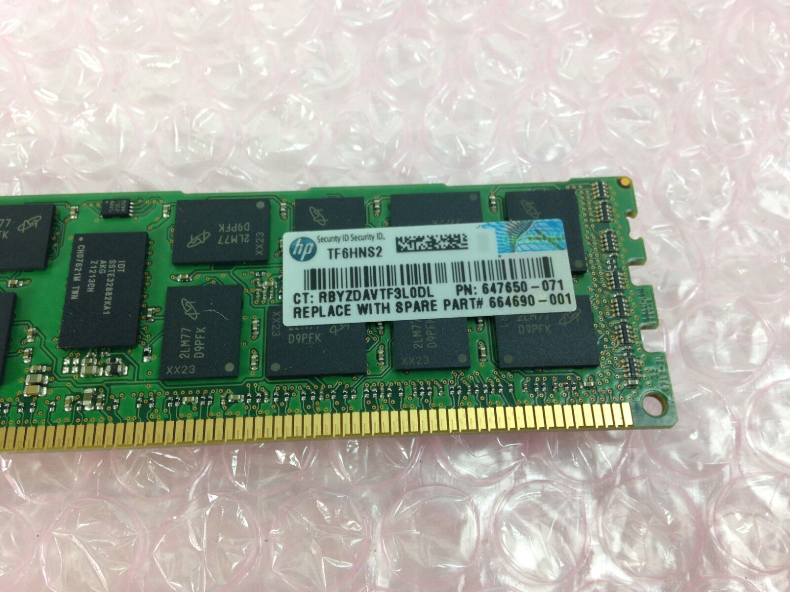 Micron PC3-10600 8GB SDRAM 1333 MHz DDR3 Memory MT36KSF1G72PZ- 1G4M1HE
