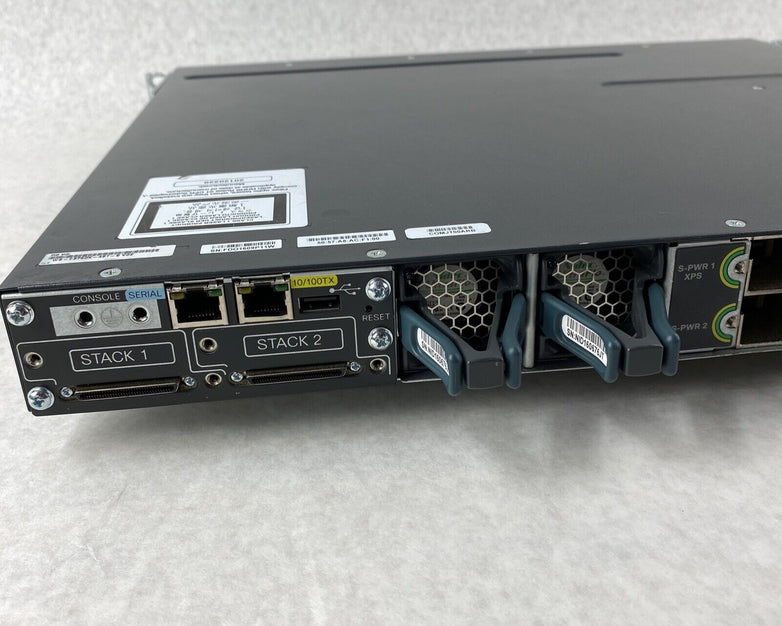 Cisco WS-C3750X-48T-S Catalyst Series 48-Port Gigabit Switch with 2 PSU