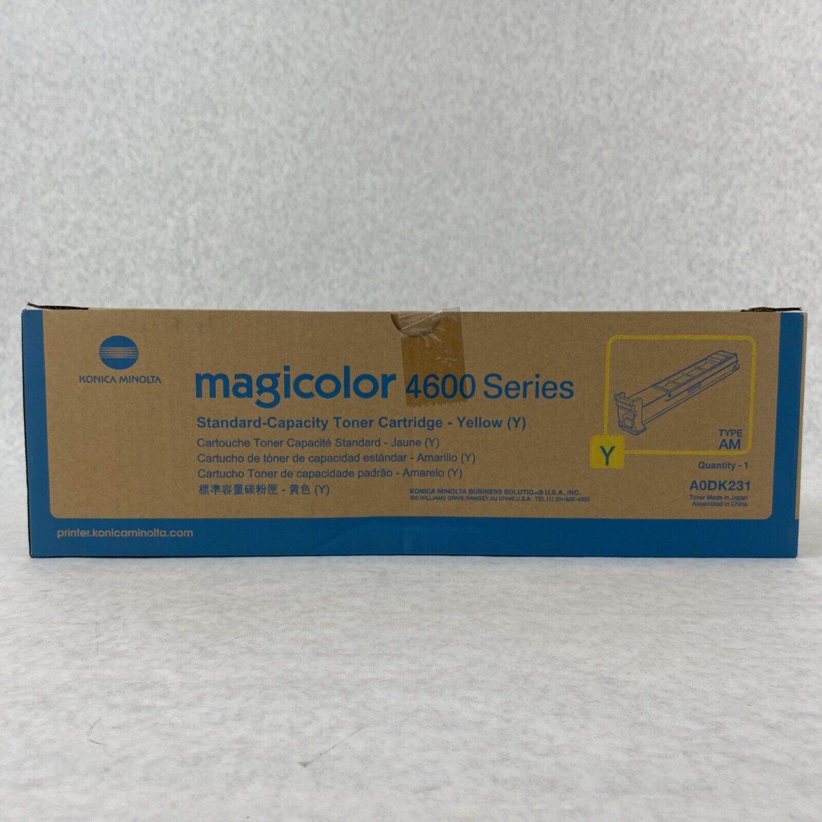Genuine Konica Minolta A0DK231 Yellow AM Magicolor 4600 Series Toner