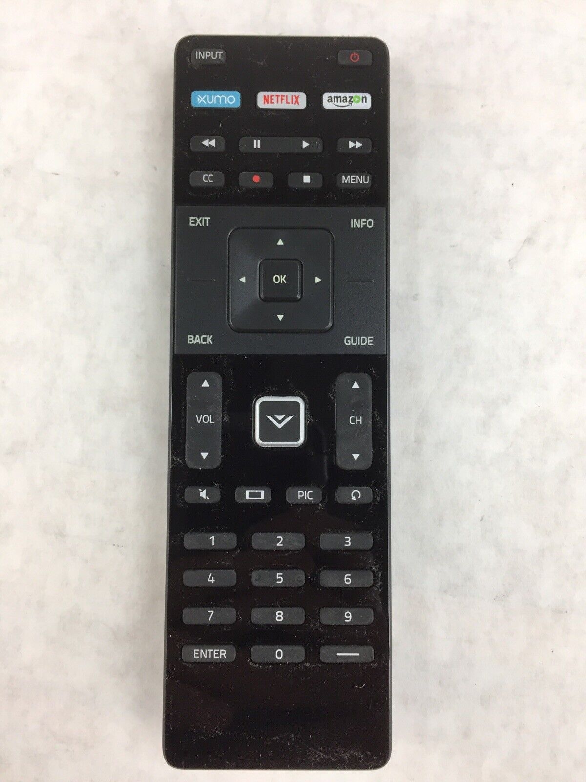 VIZIO XRT122 TV Remote Control with Xumo Netflix IHeartRadio Shortcut Key
