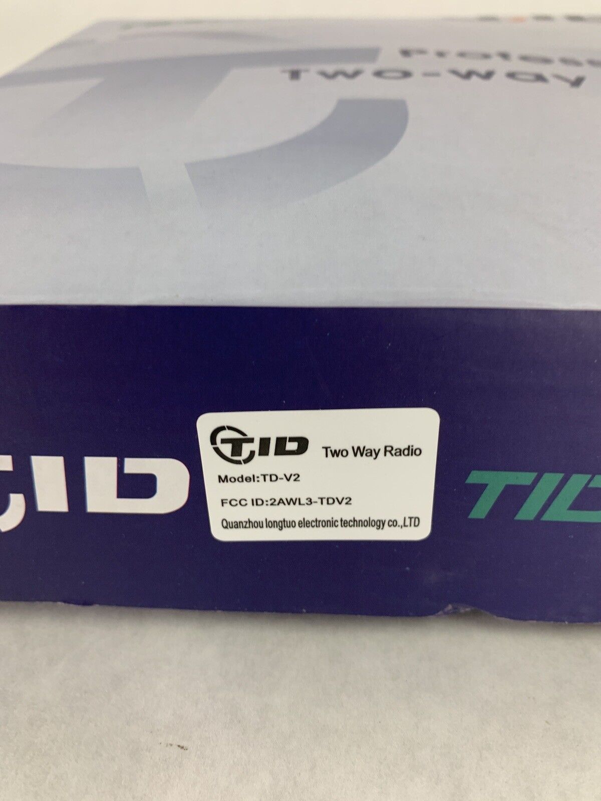 New Box Opened Tidradio 2-way Radios Model TD-V2 VHF/UHF FM Transceiver