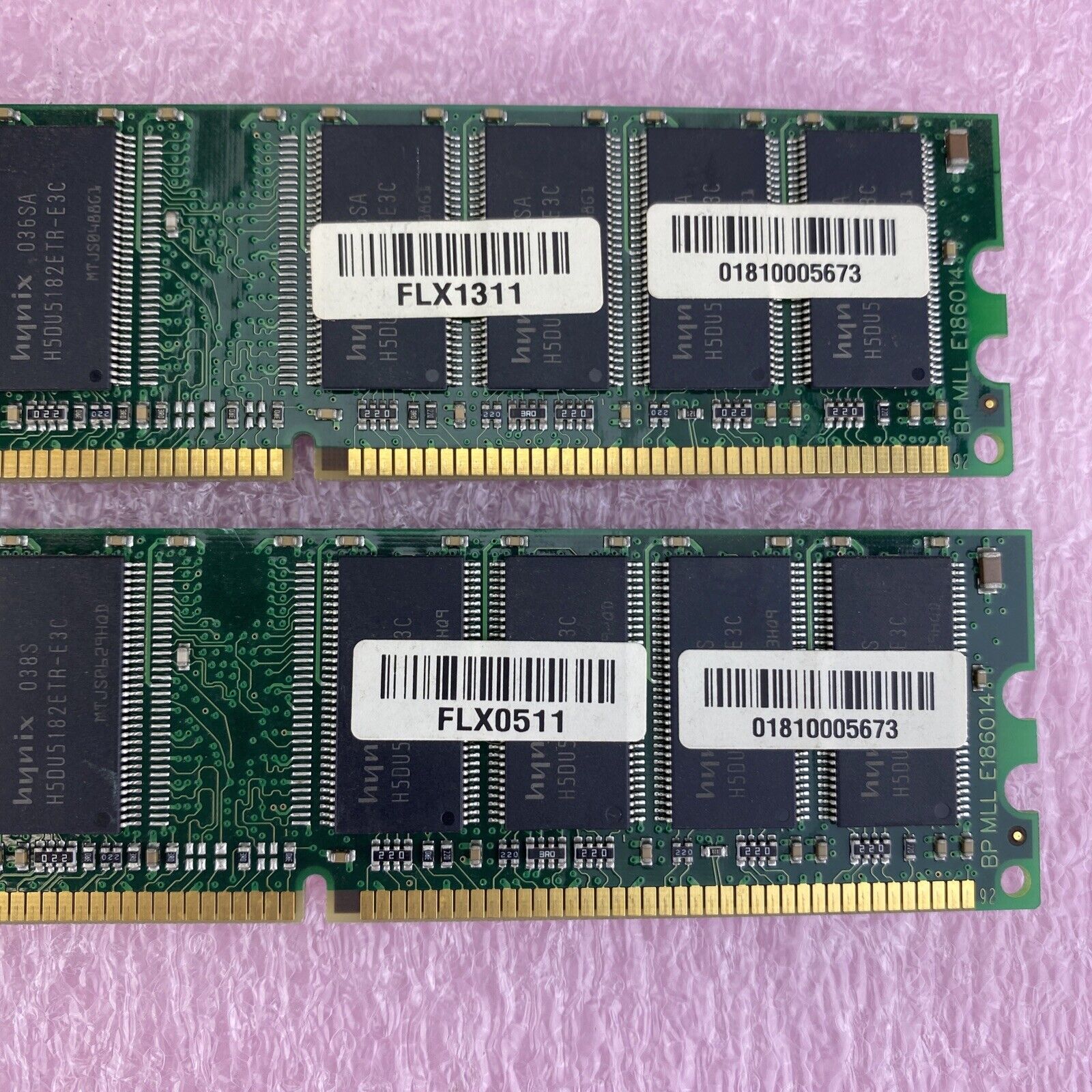 2x 1GB Swissbit MDU01G64H3BE2HY-50R PC3200 CL3 DDR