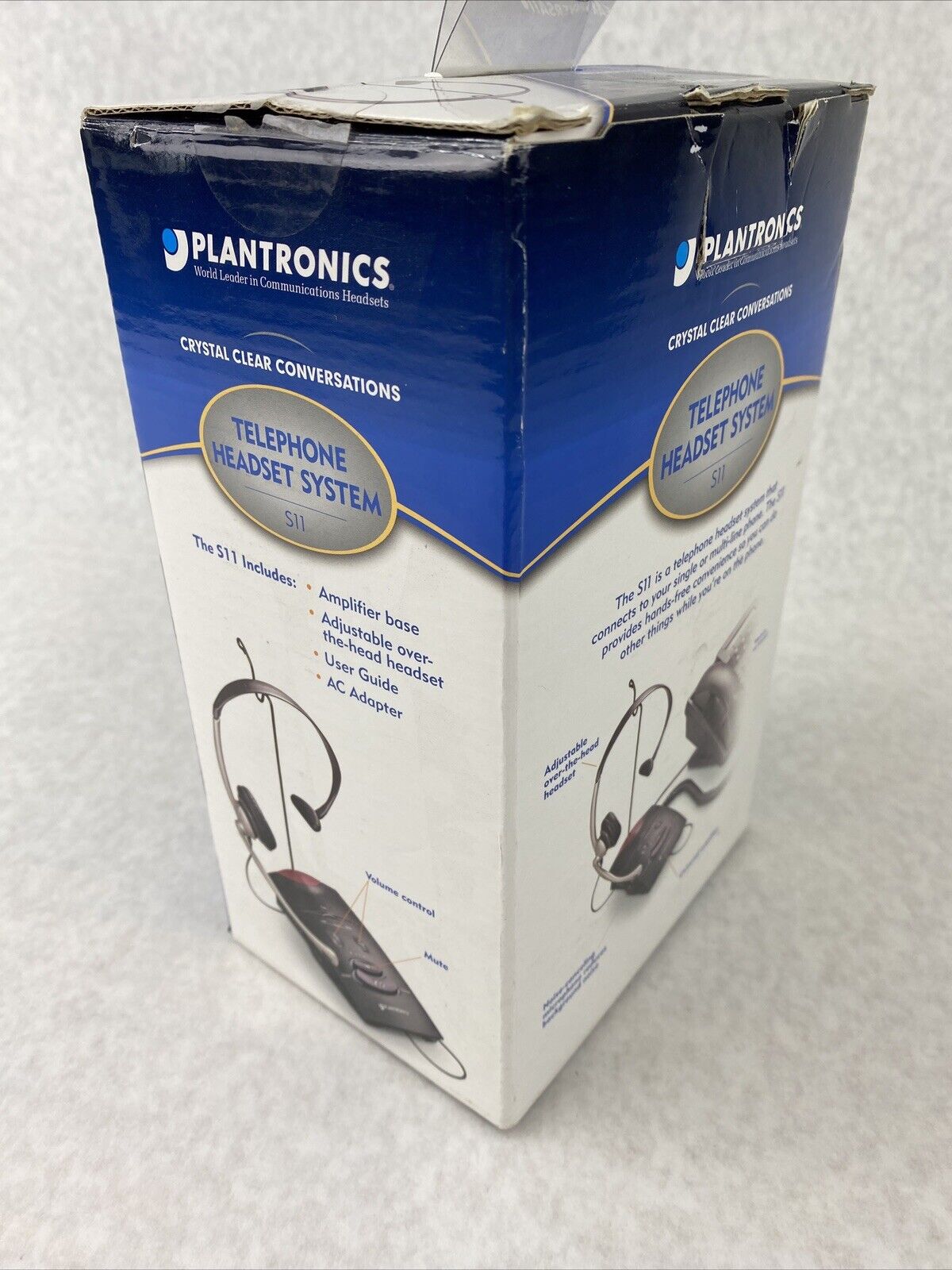 Plantronics S11 System Over Head Telephone Headset w/Noise Canceling Microphone