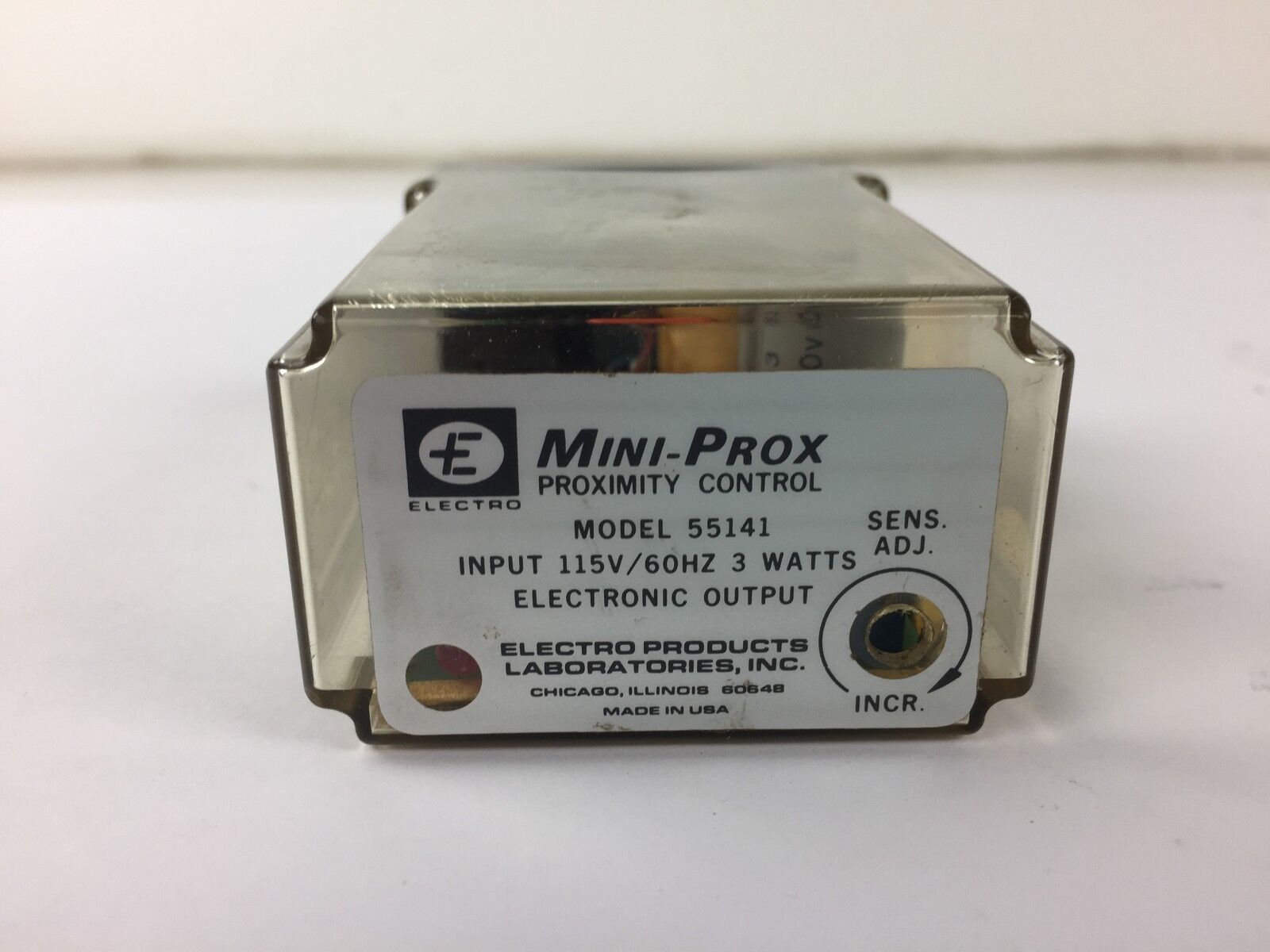 Electro Mini-Prox, Proximity Control, 55141, Input 115V 60HZ, Electronic Output
