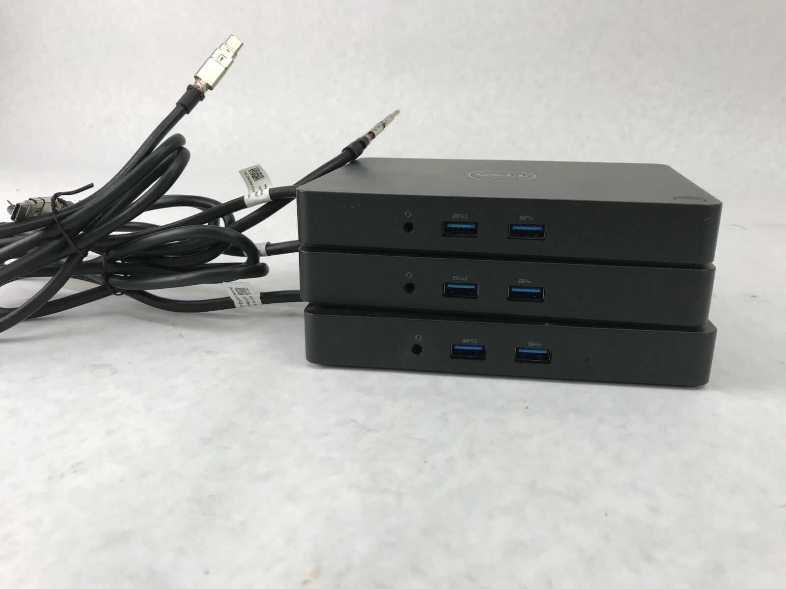 Lot of 3 Dell K17A WD15 Docking Station Thunderbolt USB-C - Plug Cover Missing