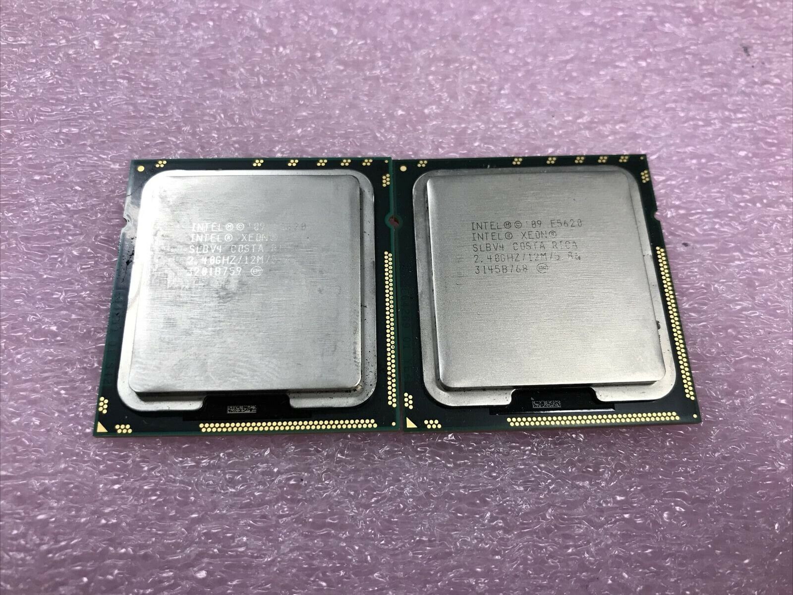 (Lot of 2) Intel SLBV4 Xeon E5620 Quad Core 2.40GHz 12MB LGA1366 Processors