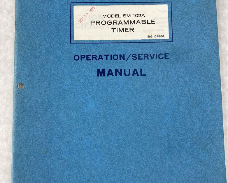 Heathkit SM-102A Programmable Timer Assembly Manual 1973 595-1378-01