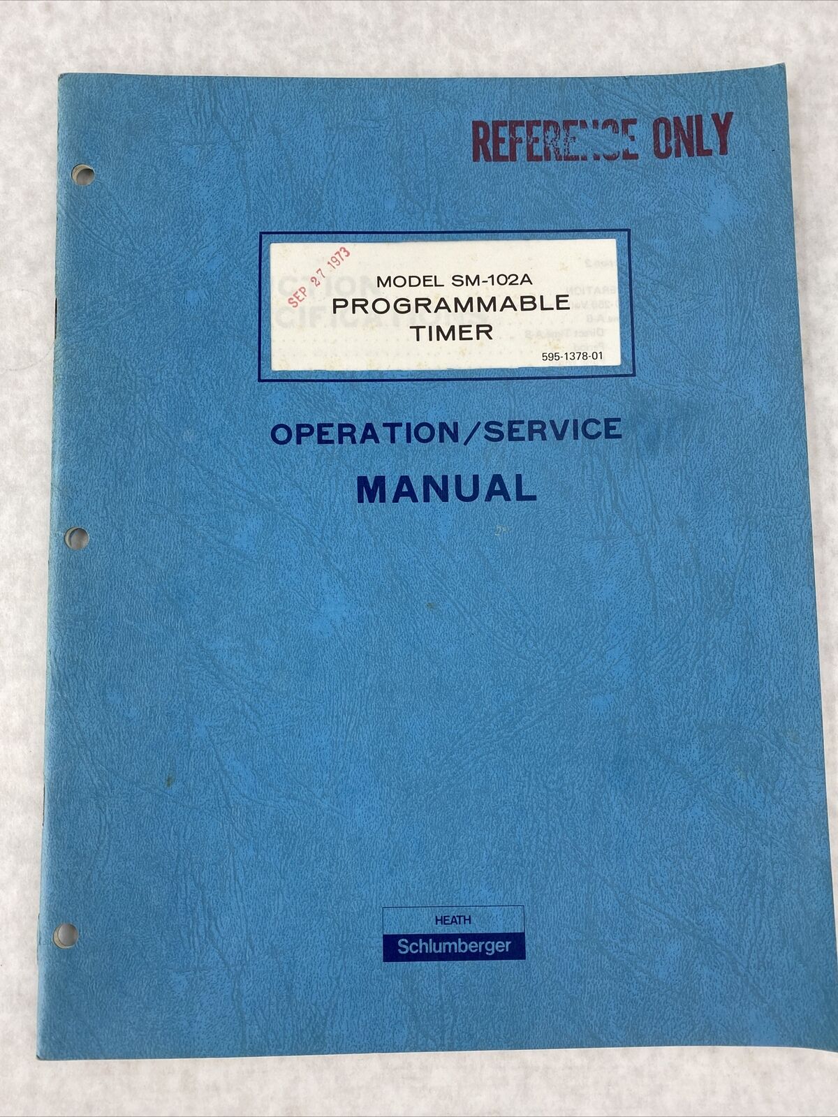 Heathkit SM-102A Programmable Timer Assembly Manual 1973 595-1378-01