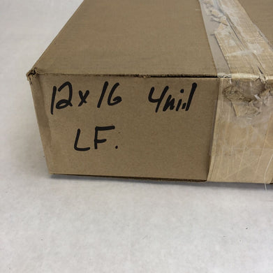 500- 12x16" Clear Poly Bags Lay-Flat 4mil