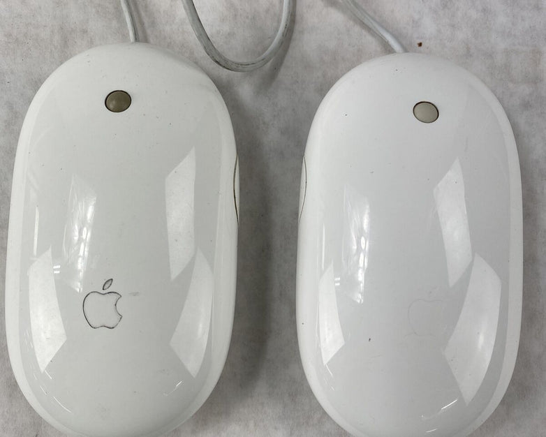 Lot( 2 ) Apple A1152 Wired 18in USB White Mouse Mice Original Genuine OEM