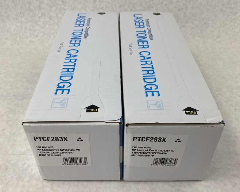 Lot of 2 Premium Compatible PTCF283X Laser Toner Cartridge For HP LaserJet Pro