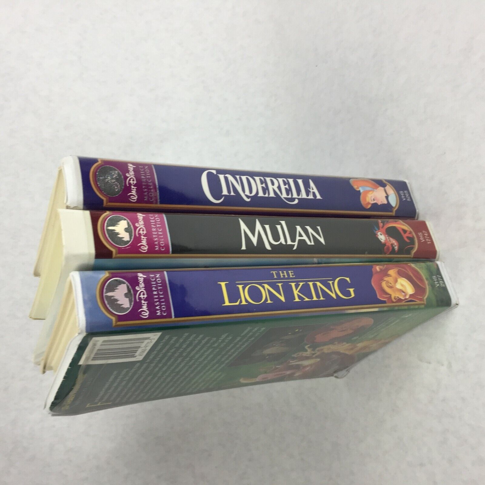 A Walt Disney Masterpiece Lion King Mulan Cinderella VHS Family Classic Movies