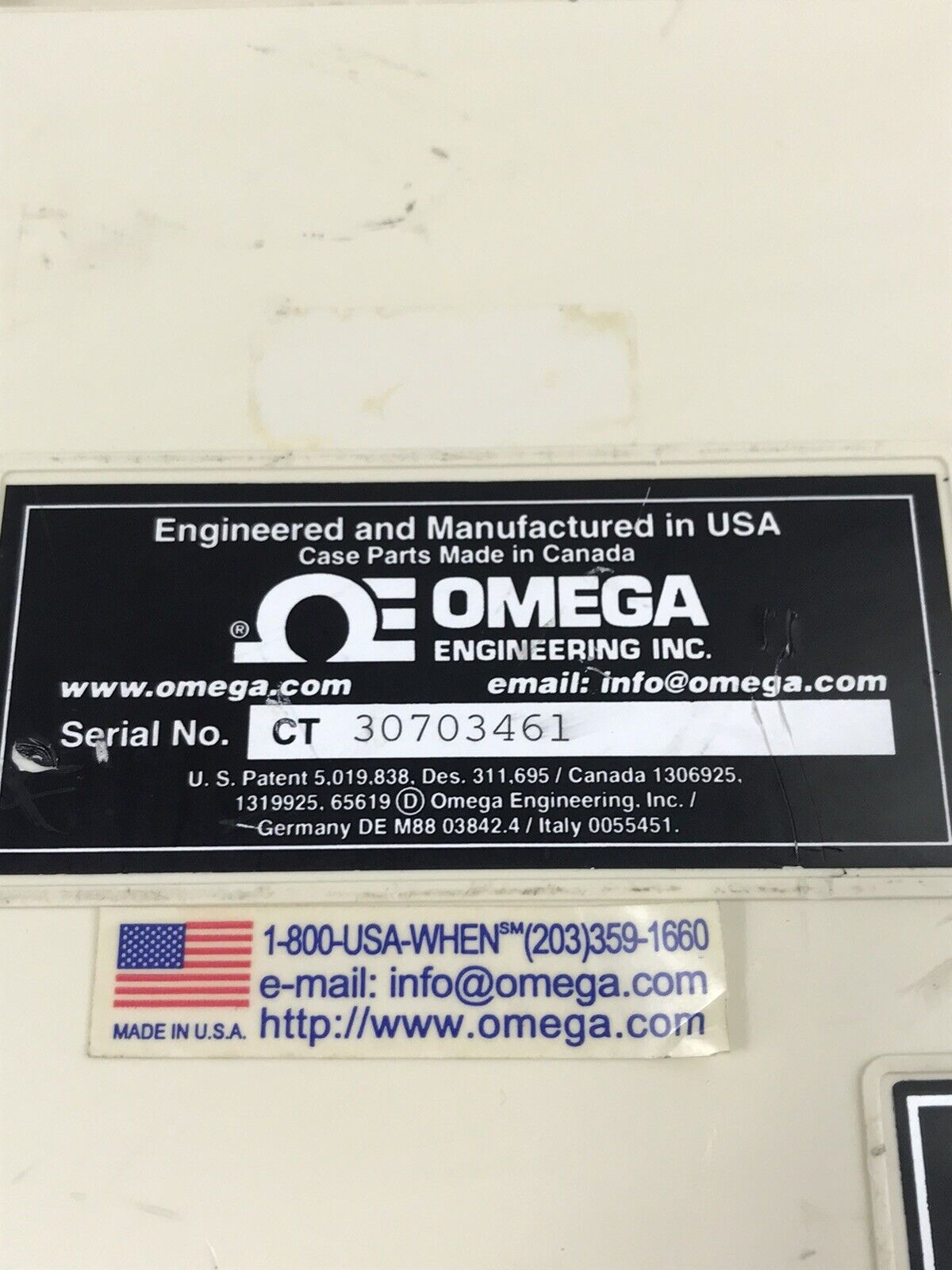 Omega CT485B-110V 3073416 Chart Recorder Temperature / Humidity