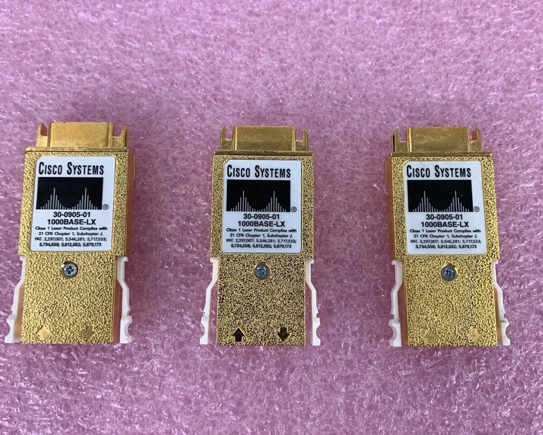 Lot 3 Cisco 30-0905-01 1000Base-LX GBIC Optical Transceiver Module